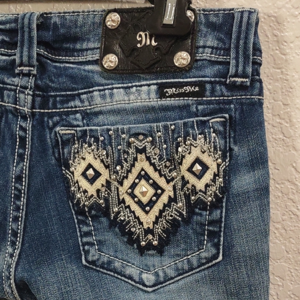 MISS ME BOOT Embellished Blue Jeans - Picture 6 of 17